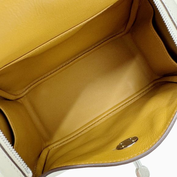Hermes Lindy Verso Swift Nata Sesame B Stamp 2way Ivory MINI Handbag Shoulder... - Picture 16 of 16